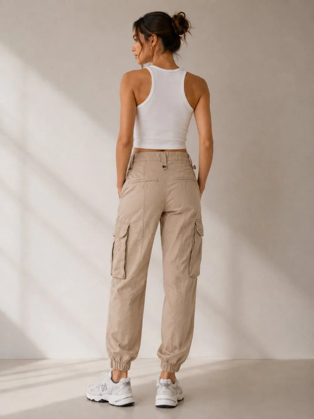Zadig & Voltaire Beige Cargo Jogger Pants Size EU 36 | Utility Chic - Picture 2 of 7